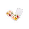 2 PCS Medicine Plan Pill Box.Push Button (4 Cells) Pill, Medicine, Vitamin Organizer Box - White view 1