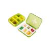 2 PCS Medicine Plan Pill Box.Push Button (6 Cells) Pill, Medicine, Vitamin Organizer Box - Cyan-Blue view 1