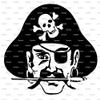 1/4 Sheet - Pirates Mascot Birthday - D952 - 2D Edible Cake Cupcake Party Topper view 1
