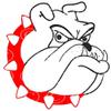 1/2 Sheet - Bulldog With a Red Collar Mascot Birthday - D24632 - 2D Edible Cake Cupcake Party Topper view 1