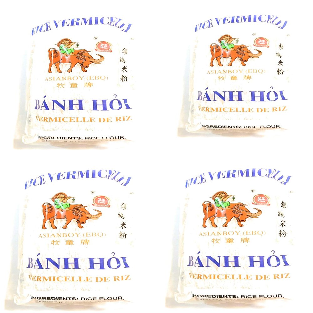 4 Pack Asianboy Rice Vermicelli(Fine)10.5 Oz Each