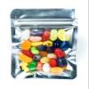 100 pk Mini Mylar Smell Proof Resealable Ziplock Pill Packs 3 1/4" x 4 1/4, Thick 4 mil Storage Bags, Foil Pouch. Medicine, Travel, Sample and Display Baggies. ROYPACK view 1