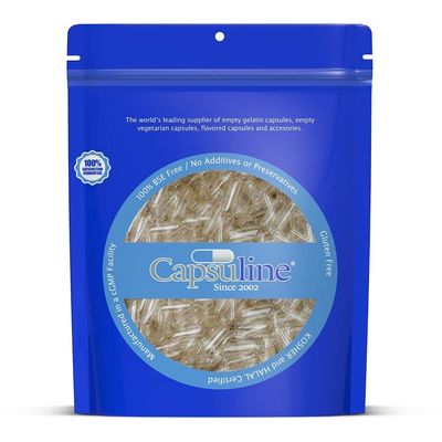 Capsuline Size 2 - Clear Empty Gelatin Capsules - 1000 Count - Empty Gel Pill Capsules - DIY Pure Bovine Pill Capsule filling - Empty Caps - Kosher, Gluten Free - Non-GMO Certified (Clear)