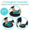 Vive 360 Pivot Disc - Patient Transfer Device for Elderly & Disabled - Swivel Turning Board 360 Degree Rotation - Handicap Senior & Stroke Disability Aid - Rotating Lazy Susan Turning Assist Pad view 2