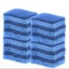 Superio Non-Scratch Cellulose Sponge Scrub (12-Pack) Heavy Duty Kitchen Sponges Scrubbers with Scouring Pad (Blue)