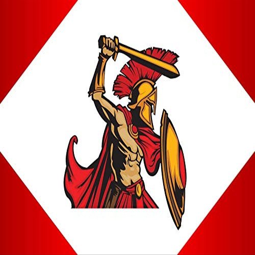 1/4 Sheet - Spartan / Trojan Mascot Birthday - D846 - 2D Edible Cake Cupcake Party Topper