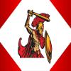 1/4 Sheet - Spartan / Trojan Mascot Birthday - D846 - 2D Edible Cake Cupcake Party Topper view 1
