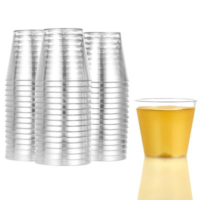 100 Count Shot Glasses Premium Clear Hard Plastic 1oz Disposable Cups, Ideal for Jello Shots, Wine Tasting, Condiments, Sauce, Dipping, Samples