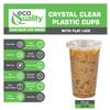 [1000 COUNT] 10 oz Clear Plastic Disposable PET Cups with Lids | Crystal Clear PET Cup | Cold Smoothie | Iced Coffee Go Cups | Ideal for Coffee, Parfait, Juice, Soda, Cocktail, Party Cups (10oz) view 4