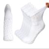 6 Pairs of Non-Skid Diabetic Cotton Quarter Socks with Non Binding Top (White, 9-11) view 1