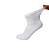 6 Pairs of Non-Skid Diabetic Cotton Quarter Socks with Non Binding Top (White, 9-11) view 4