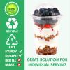 12 oz Clear Plastic Parfait Cups with Insert 3.25oz & Dome Lids No Hole - (50 Sets) Yogurt Fruit Parfait Cups for Kids, for Dips and Veggies, Take Away Breakfast and Snacks. No Leaking view 2
