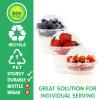 Aatriet 9 oz Clear Plastic Parfait Cups with Insert and Dome Lids No Hole - (50 Sets) Yogurt Fruit Parfait Cups for Kids, for Dips and Veggies, Take Away Breakfast and Snacks. No Leaking view 2