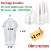 12 oz Clear Plastic Cups with Dome Lids No Hole - (30 Sets) PET Disposable Dessert Cup, Parfait cup for Ice Cream, Iced Cold Coffee Drinks, Cupcake. Fruit Cups for Kids bday Party with Nice Sealing view 2