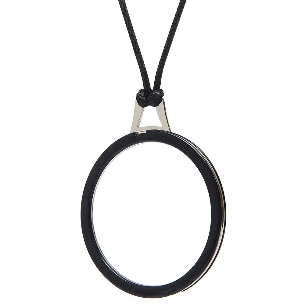 TERAISE Reading Glasses Necklace Readers for Women Anti-loss Lightweight Eyeglasses Portable Monocle Glasses with Exquisite Case(Black-1.0X)