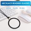 TERAISE Reading Glasses Necklace Readers for Women Anti-loss Lightweight Eyeglasses Portable Monocle Glasses with Exquisite Case(Black-1.0X) view 2