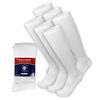 6 Pairs of Diabetic Over The Calf - Knee High Cotton Socks (White - 6 Pairs, Fit Men's Shoe Size 10-12) view 1