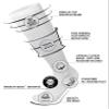 6 Pairs of Diabetic Over The Calf - Knee High Cotton Socks (White - 6 Pairs, Fit Men's Shoe Size 10-12) view 2