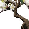 SilksAreForever 20" Hx12 W Silk Cherry Blossom Flowering Bonsai Tree w/Planter -White view 3