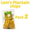 (pack of 02) Lam's Plantain Strips || Tiras de Platano || 2.5oz || 71g || Vegetable Snacks || Healthy & Fresh Snacks || Gluten-free || Banana Chips || Natural Slices || view 2