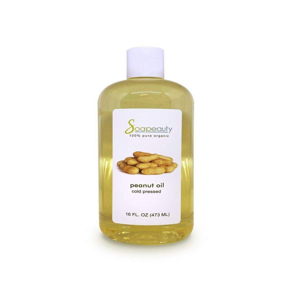 PEANUT OIL REFINED 100% Pure Carrier Cold Pressed 16 OZ/1 LB