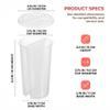 20PCS Disposable Plastic Cup Split Cup for Drinks Round Shape Double Thicken Cup Couple Sharing Drinking Cup with Lids for Milk Tea Boba Juice Shop Party view 3