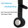 24 Rolls Black Sensi Wrap Elastic Self Adhesive Bandage Wrap 2 Inch, Breathable Cohesive Bandage, Ankle Sprains Swelling Medical First Aid Sports Athletic Grip Tape, Dogs Pet Vet Wrap view 3