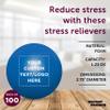 Custom Stress Balls for Adults Set of 100, Personalized Bulk Pack - Relief, Perfect for Your Desk, Office or Home - Blue view 4