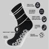 3 Pairs of Non-Skid Diabetic Cotton Quarter Socks with Non Binding Top (Black, 10-13) view 4