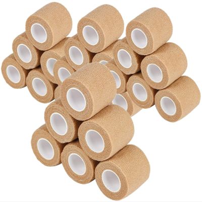 24 Packs Self Adherent Cohesive Wrap Bandages 2'' Wide, 5 Yards, First Aid Tape,Elastic Self Adhesive Tape,All Sports Athletic Tape, Non-Woven Bandage,Breathable Wound Tape,Skin Colour Athletic Tape