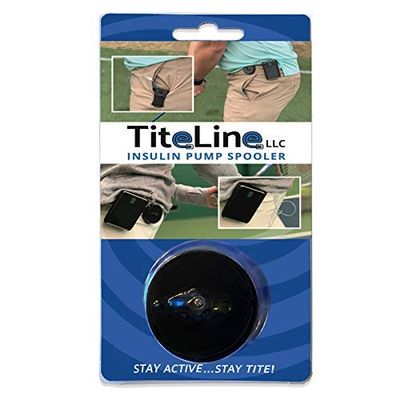 Titeline Insulin Pump Spooler - Diabetic Accessories and Supplies, Glucose Meter Attachment, Clip-On Insulin Tubing Holder, Holster for Running or Travel, Pack of 1