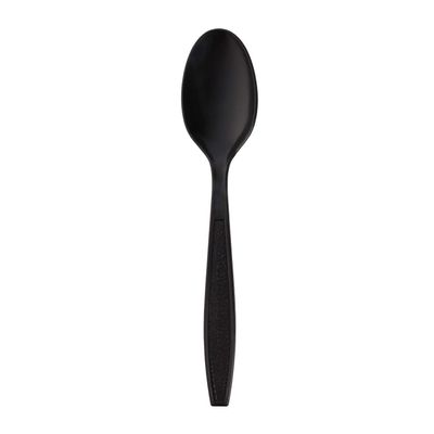 Karat [5.9" - 1,000 pcs] Black Individually Wrapped PP Plastic Heavy-Weight Disposable Tea Spoons (U3533B)
