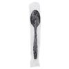 Karat [5.9" - 1,000 pcs] Black Individually Wrapped PP Plastic Heavy-Weight Disposable Tea Spoons (U3533B) view 2