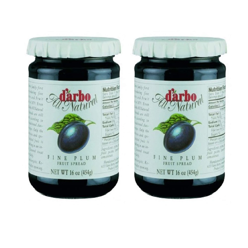 darbo All Natural Fruit Spread Jams and Preserves 2 Packs (Fine Plum)