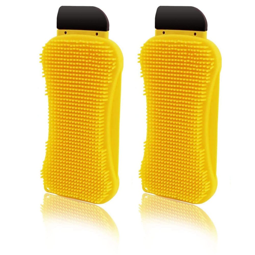 2PCS Silicone Sponge Multi-Purpose 3 in 1 Household Dish Scrubber Dish Brush