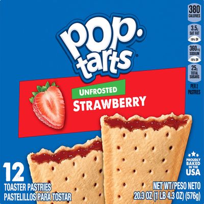 Pop-Tarts, Unfrosted Strawberry Toaster Pastries, 20.3 Ounce