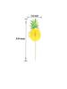 100 Pcs 3D Pineapple Cupcake Toppers Cocktail Picks, Fruit Picks Cake Decoration for Luau Hawaii Birthday Wedding Beach Party (Pineapple) view 2