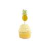 100 Pcs 3D Pineapple Cupcake Toppers Cocktail Picks, Fruit Picks Cake Decoration for Luau Hawaii Birthday Wedding Beach Party (Pineapple) view 3