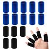 20 PCS Finger Sleeves Protectors, Sport Finger Sleeves Finger Splints Thumb Finger Brace Support Elastic Thumb Sleeves for Relieving Pain Arthritis Trigger Finger(Blue Black) view 1