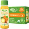 Elixir Shots, Immunity Daily Wellness Shot with Cold-Pressed Turmeric, Ginger, Orange and Black Pepper, No Added Sugars or Artificial Ingredients, USDA Organic, 12-pack view 1