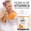 ALPHA RISE ADK 10 Vitamin Supplement + Olive Oil for Better Absorption - with Vitamins A + D3 (10,000 iu) + K2 (MK7+MK4) - 90 Capsules - Vegetarian - Non-GMO view 4