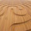 BambooMN 12.5" x 12.5" Carbonized Brown Bamboo Finger Labyrinth for Meditation and Prayer, 7 Circuit Cretan Style, 3 Pieces view 3