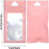 100Pcs Resealable Mylar Ziplock Bags for Food Storage Smell Proof Pouch for Candy Cookies Party Favor (Pink 2.8 x 4 inch) view 2