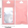 100Pcs Resealable Mylar Ziplock Bags for Food Storage Smell Proof Pouch for Candy Cookies Party Favor (Pink 3 x 4.7 inch) view 2