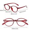 ACXZ 2-Pack Reading Glasses, Round Frame Glasses, Flexible TR90 Spring Hinge Reader, Black, Red, 1.0, 1.5, 2.0, 2.5, 3.0 view 2