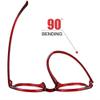 ACXZ 2-Pack Reading Glasses, Round Frame Glasses, Flexible TR90 Spring Hinge Reader, Black, Red, 1.0, 1.5, 2.0, 2.5, 3.0 view 3