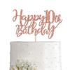 10 Rose Gold Glitter Happy 10th Birthday Cake Topper, Birthday Party Decorations, Supplies view 1