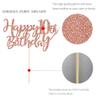 10 Rose Gold Glitter Happy 10th Birthday Cake Topper, Birthday Party Decorations, Supplies view 2