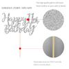 11 Silver Glitter Happy 11th Birthday Cake Topper, Birthday Party Decorations, Supplies, cake topper view 2