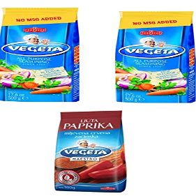 2 Pack Vegeta All Purpose Seasoning (500g) with Hot ground red pepper (100g)